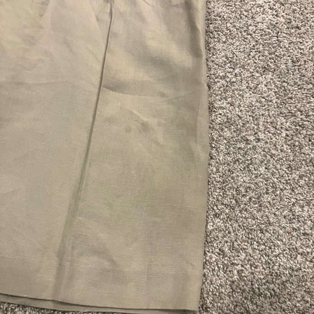 East 5th Womens 8 Tan Linen Rayon Blend Wide Leg Tie Waist Dress Pants Safari - Picture 9 of 9